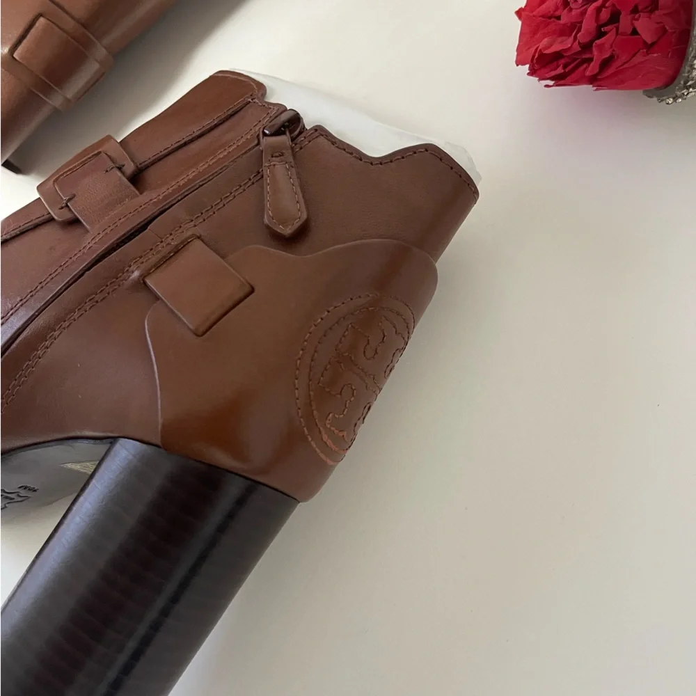 Tory Burch Almond Colton Leather Bootie- New In Box - Size 10- Reemoly - Picture 7 of 15